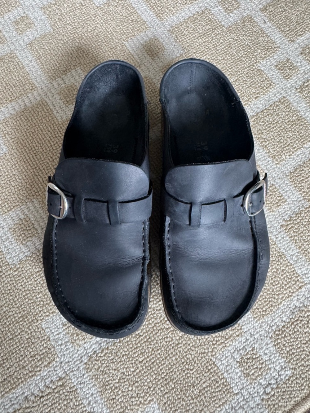 Birkenstock Buckley Clog Black Leather Buckle EU 39 (US 8-8.5) - Picture 5 of 17